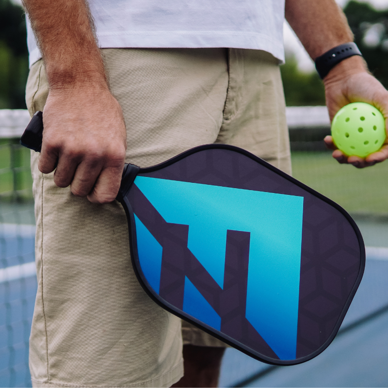 Sporty Purple & Blue Pickleball Paddle Bundle Set