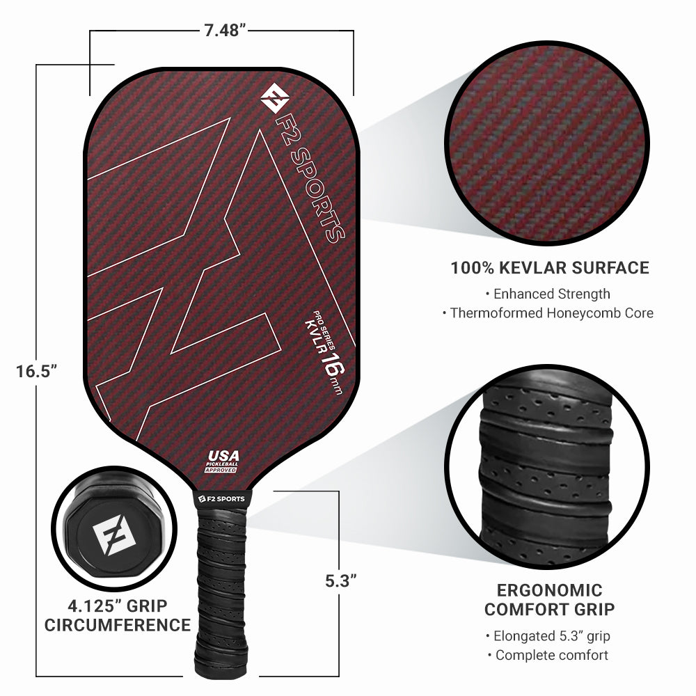 Kevlar Pro Series Edgeless Pickleball Paddle